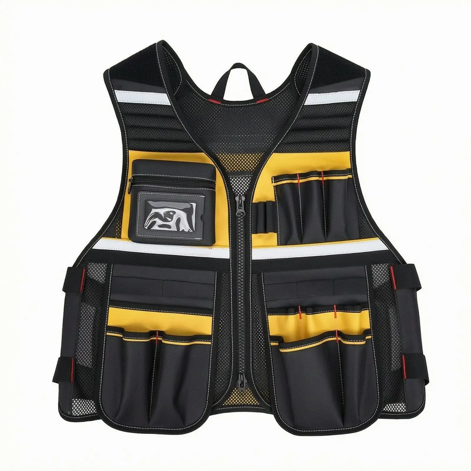 Lightweight Tool Vest with Many Pockets for Electrician Repair Work Adjustable Side Straps Padded Shoulders