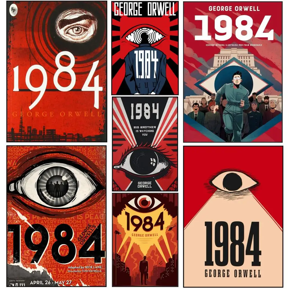 Pôster N-Nineteen E-Eighty-Four, pôster adesivo para casa, escritório, quarto, sala de estar, cozinha, decoração, pintura