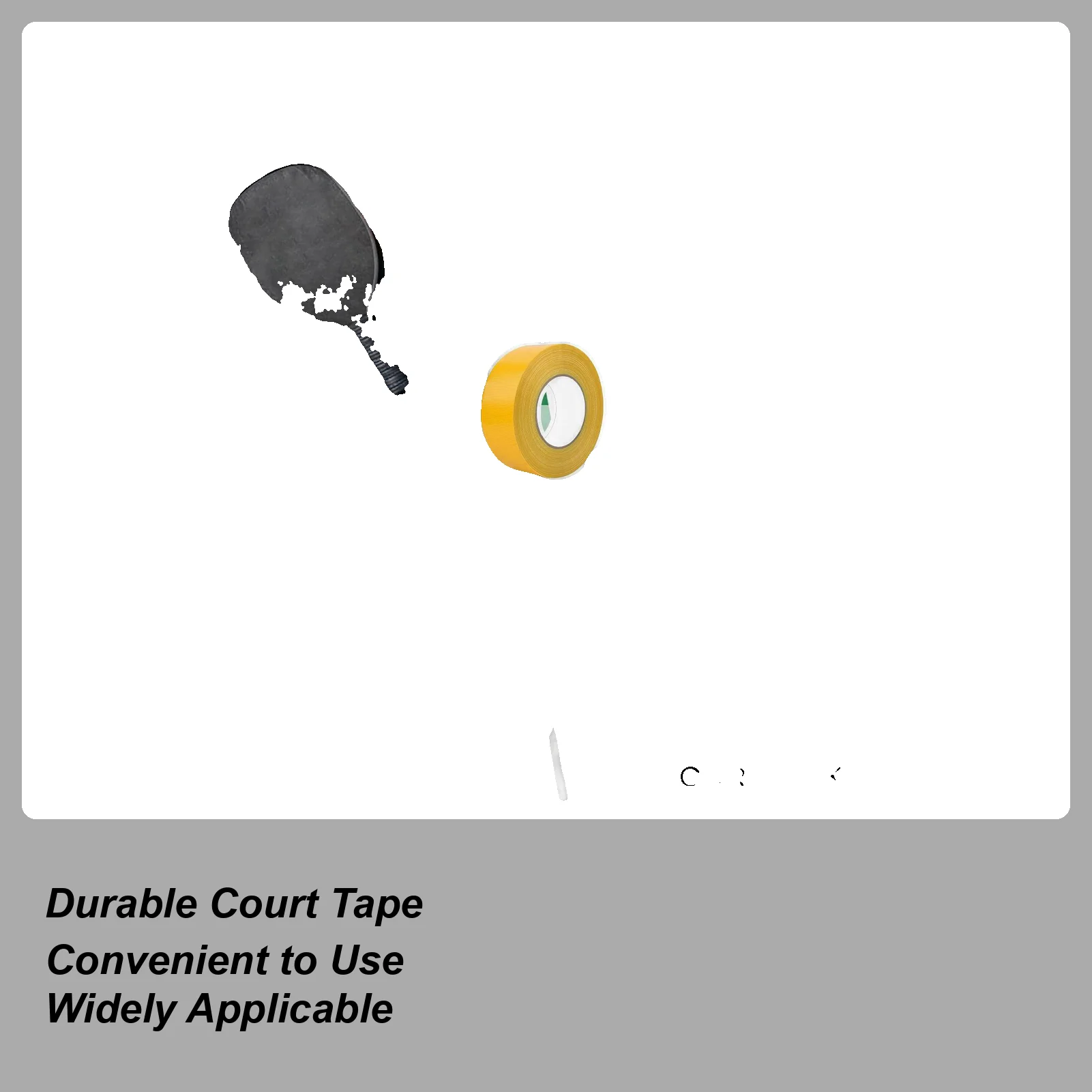 Bande de terrain de Pickleball 0.16x164 pieds, lignes d'entraînement flexibles, marqueurs de terrain de Pickleball pour Tennis, extérieur, intérieur, Golf, Badminton