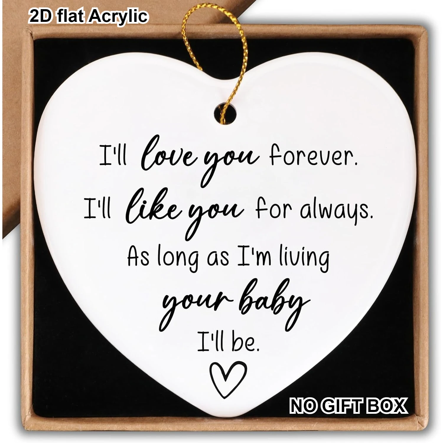 

2D flat design, 1 heart-shaped acrylic wedding mother commemorative pendant - wedding party gift, with "