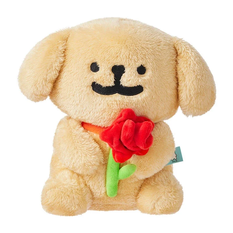 MINISO 앉아있는 자세 Maltese Rose 시리즈 봉제 인형 장난감, 애니메이션 만화 귀여운 봉제 장식 장식, 생일 선물