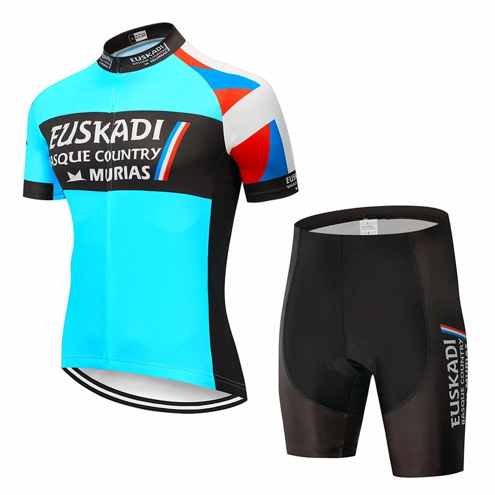 Summer EUSKADI Team Cycling Jersey Set Cycling Clothing MTB Bike Clothes Uniform Maillot Ropa Ciclismo Man Cycling Bicycle Suit