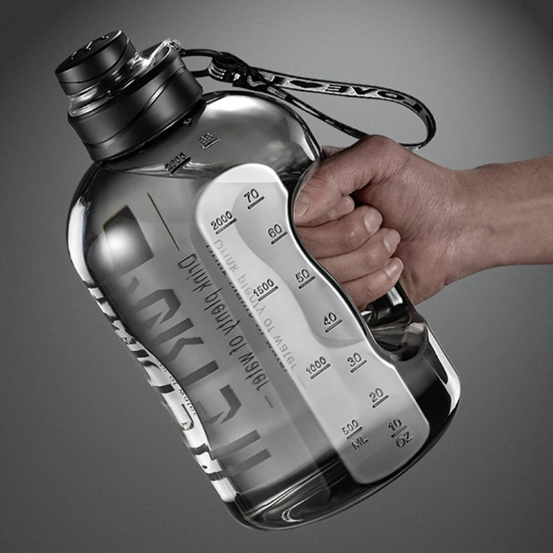 2.7/1.7LSport Water Bottle Super Large Capacity Accurate Calibration Water Kettle Fitness Gym Hiking Travel Leak Proof Water Jug
