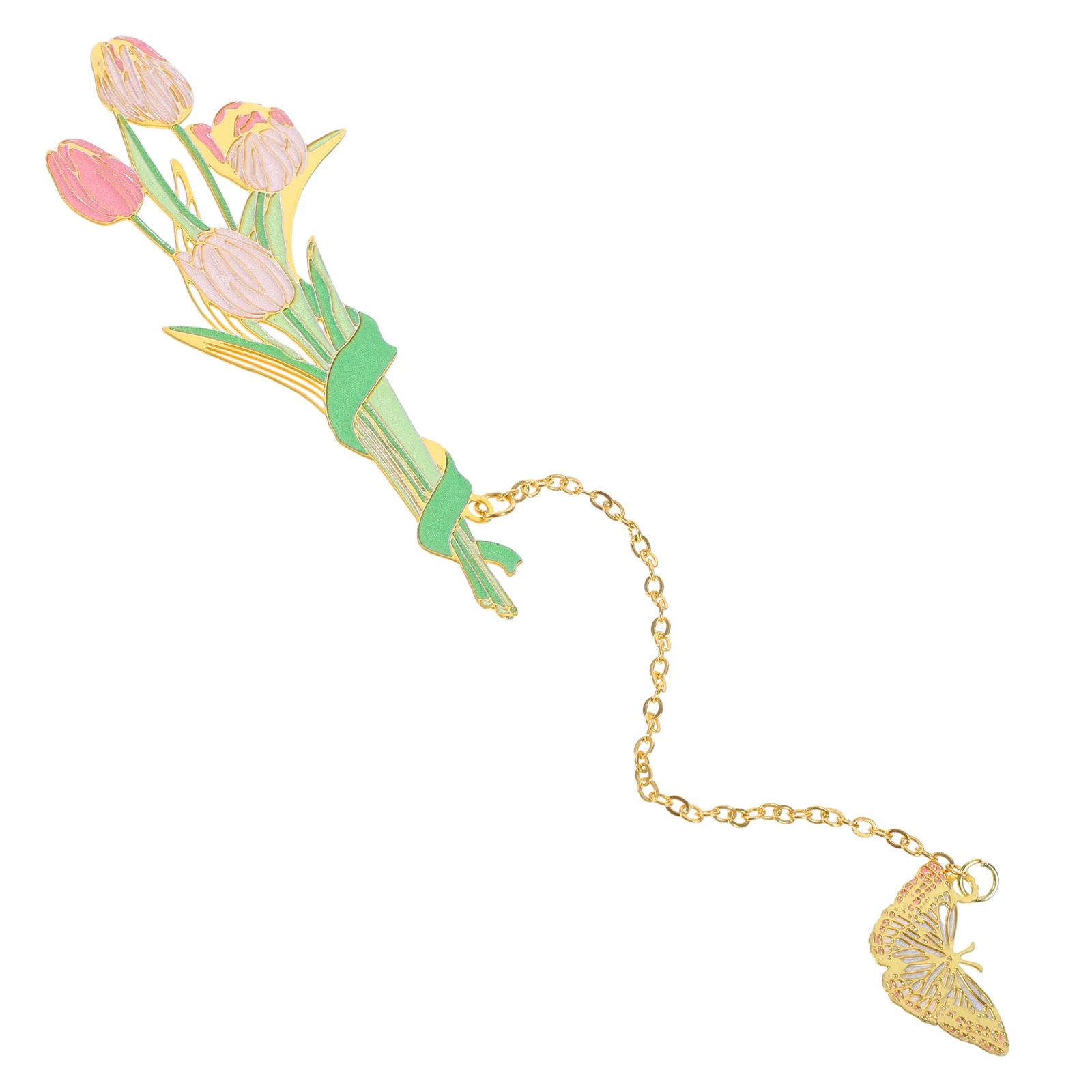 

Delicate Metal Flower Bookmark Exquisite Lightweight Portable Pendant Book Markers Decorative Vintage Elegant Style