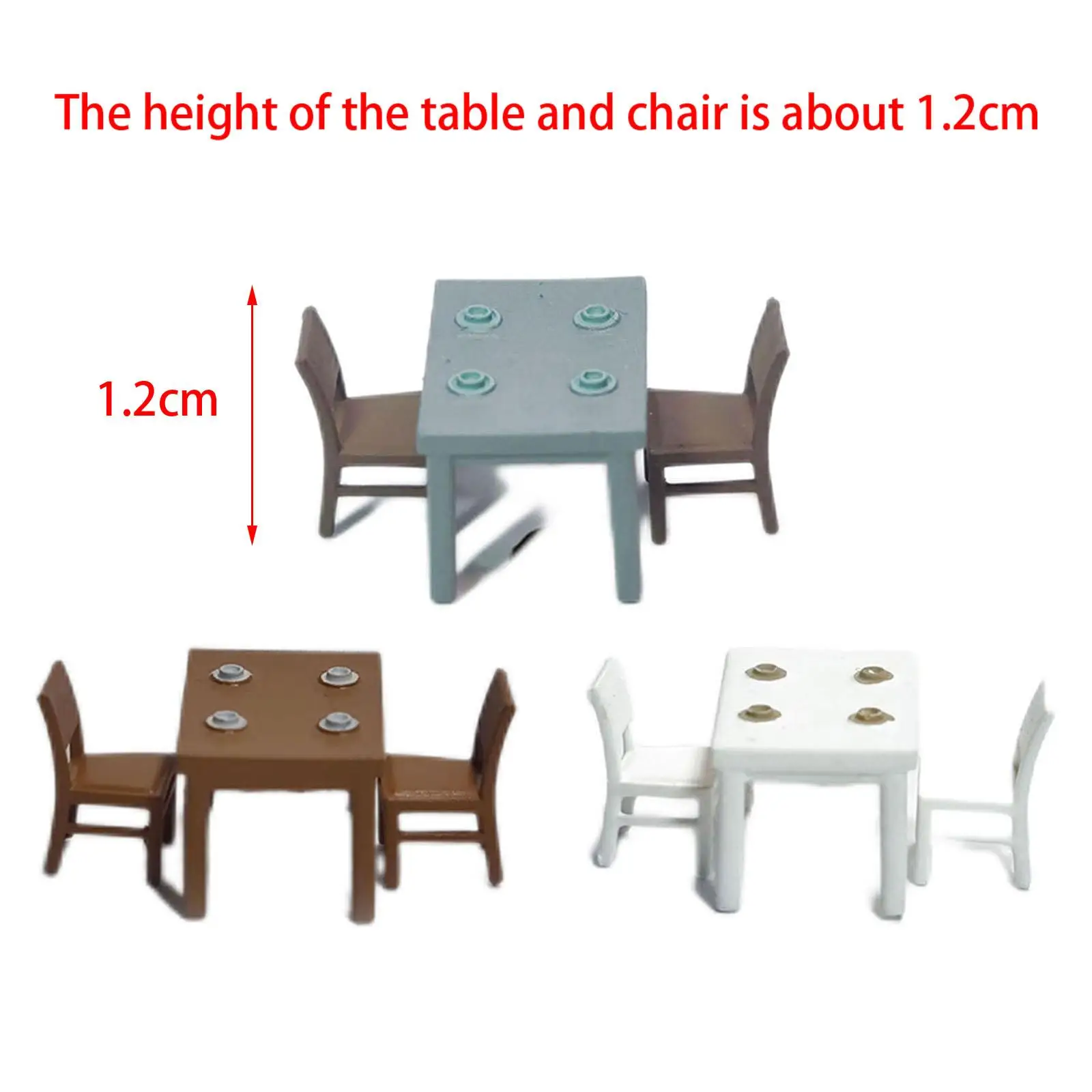 3 sztuki 1:87 Meble do domku dla lalek Wróżkowy ogród Model pociągów Układ scenerii