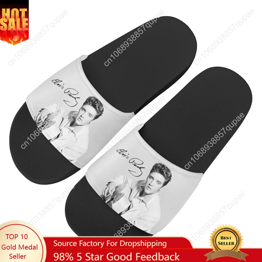 Elvis Aaron Presley Home Water Shoes The King Hillbilly Cat Men Women Teenagers Beach Pool Sandals Custom Summer Slipper