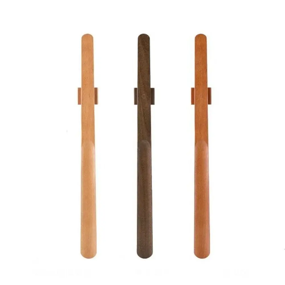 Creative 30/55cm Magnetic Shoehorn Wooden Handle No-Bend Shoe Puller Flexible Lazy Shoe Horn for Elderly, Pregnant Women