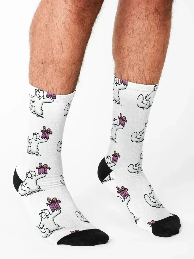 Smon's cat Socks christmass gift winter thermal custom sports summer Socks Men Women's