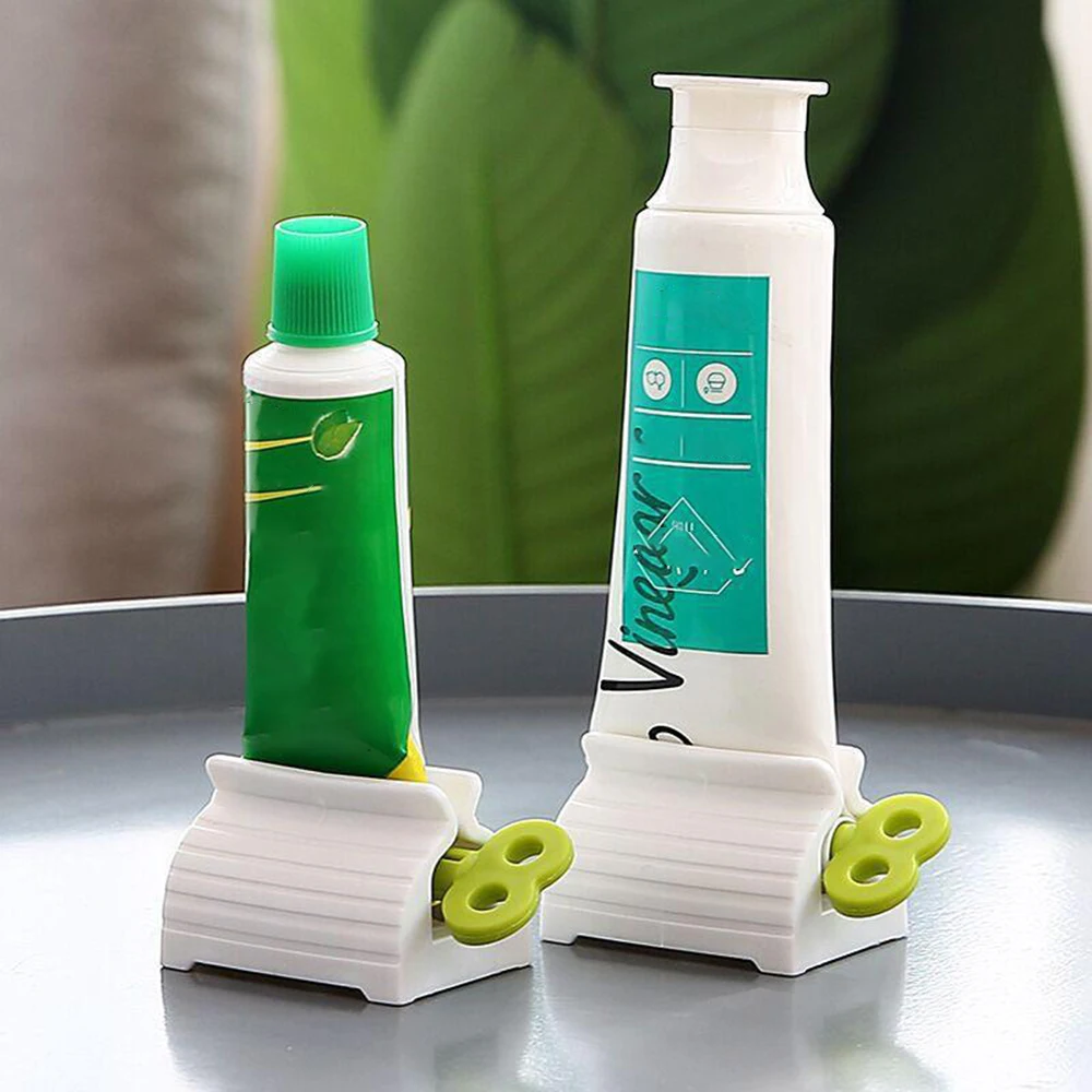 Toothpaste Squeezer, 6 Pcs Toothpaste Tube Squeezers, Multi-Purpose Toothpaste Dispenser, Rolling Toothpaste Holder Stand
