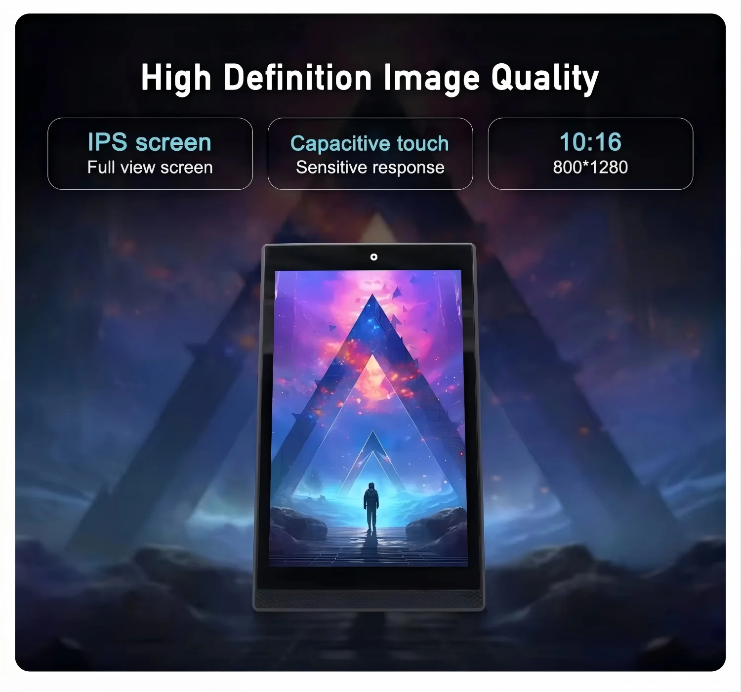 10.1 Inch Vertical Screen Kiosk Android 11 Desktop Tablet Touch Screen Display Restaurant Menu Customer Ordering POS
