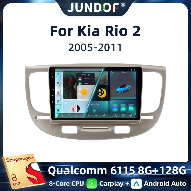 

Android 13 For Kia RiO 2 RIO2 2005-2011 Wireless CarPlay Multimedia Car Video Player Touch Screen GPS Navigation BT No 2din DVD
