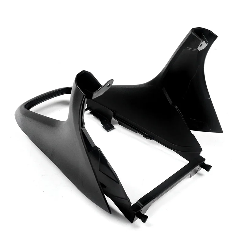 X39A-For VW Golf MK6 2009-2013 Gearshift لوحة غطاء الكسوة الأسود سيارة مركز وحدة التحكم غطاء والعتاد التحول المقبض الإطار 5K08636801 #5