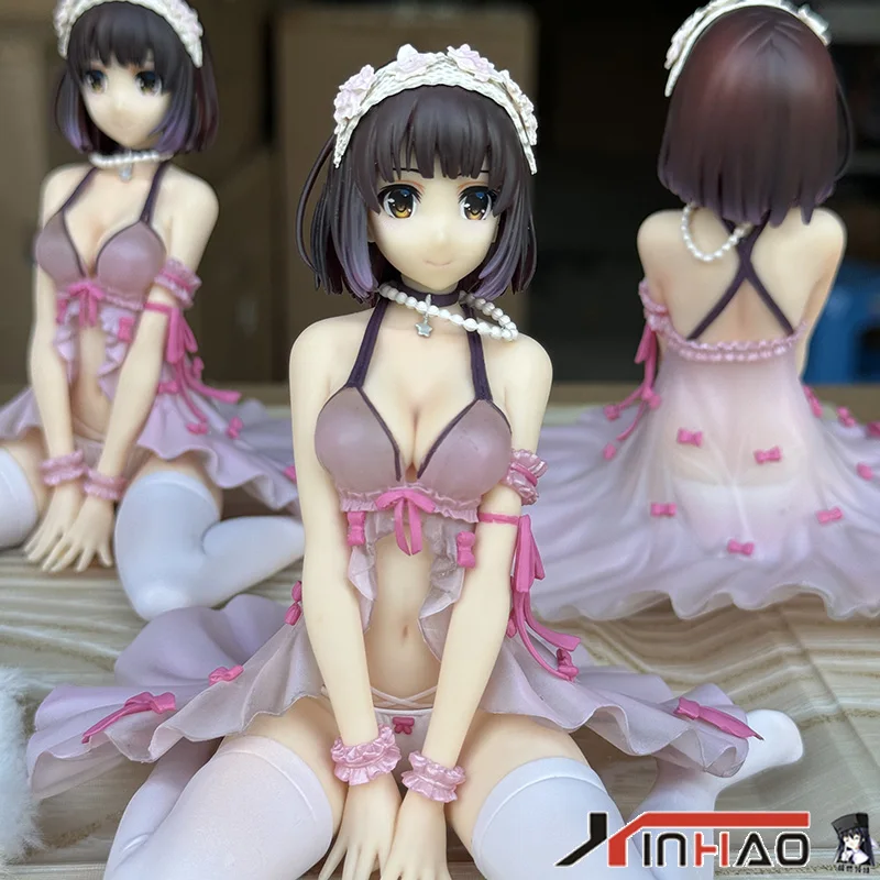 

In Stock Domestic Xh/Ay Studio Saekano Figure - Katou Megumi In Sleepwear (Sitting Pose) Desktop/Car Decor Fashionable Collect