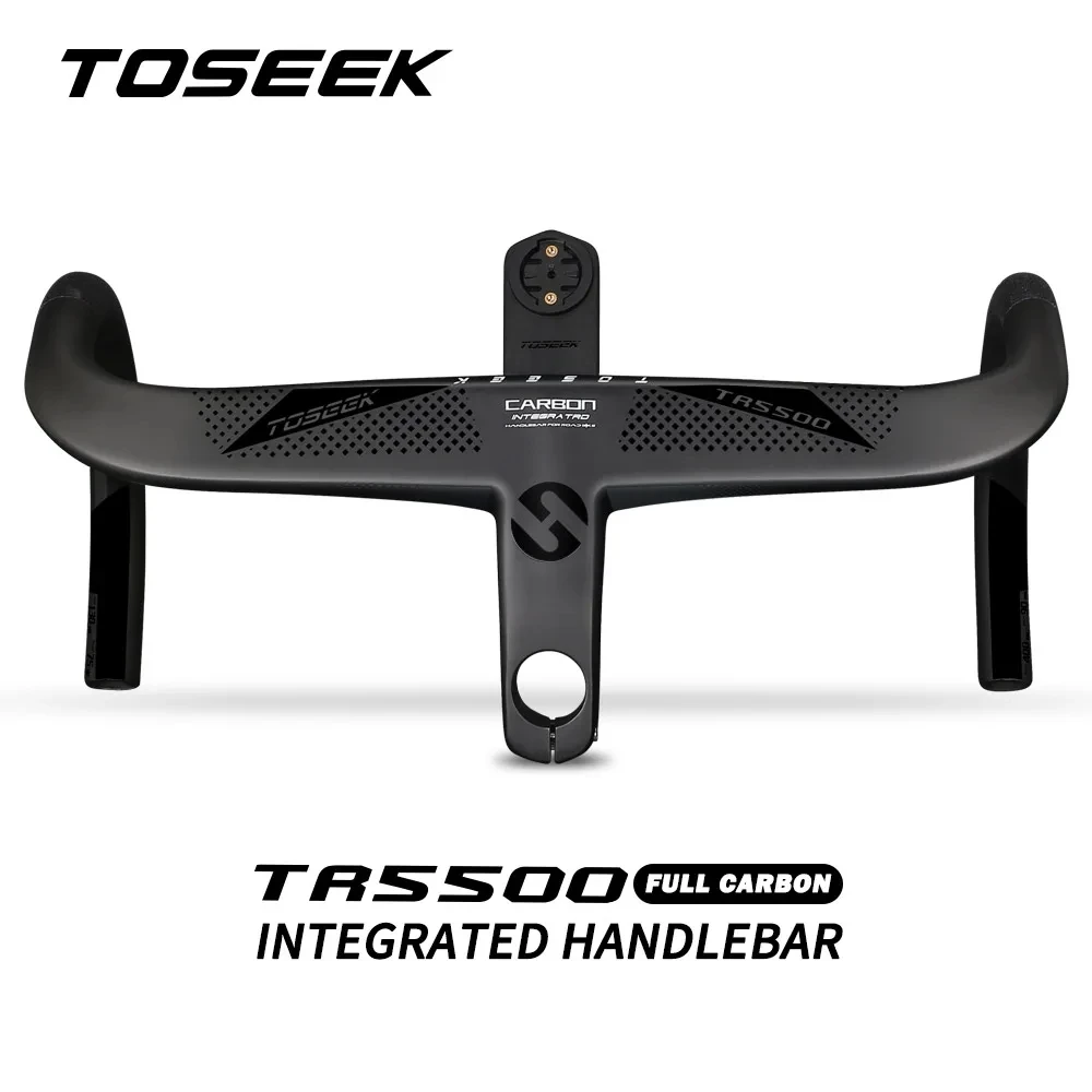 TOSEEK TR5500 Bike Road Handlebars T800 Carbon Bicycle Road Integrated Handlebar With Computer Holder