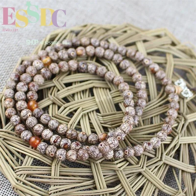 New Primary Color Small Thread Bodhi 108 Beads Bracelet Bloody Goldthread Rosary Folk Style Jewelry Wholesale 6