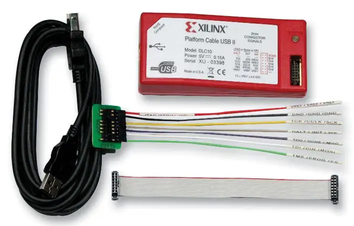 AMD XILINX HW-USB-II-G Programmer, Platform Cable USB II, In-Circuit, Xilinx FPGA/PROM Devices, USB