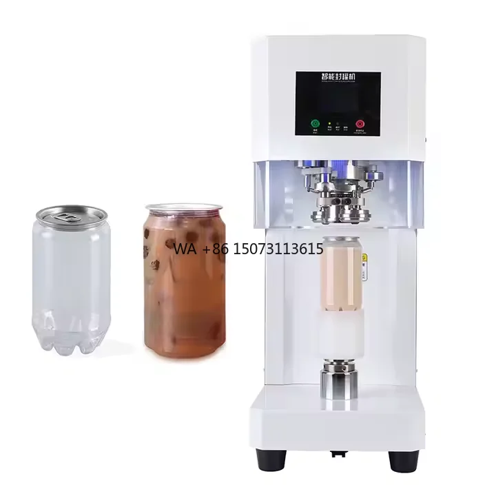 

Automatic Soda Can Sealing Machine Portable Tin Lid Sealer for Home Use Small Business Beverage Packaging