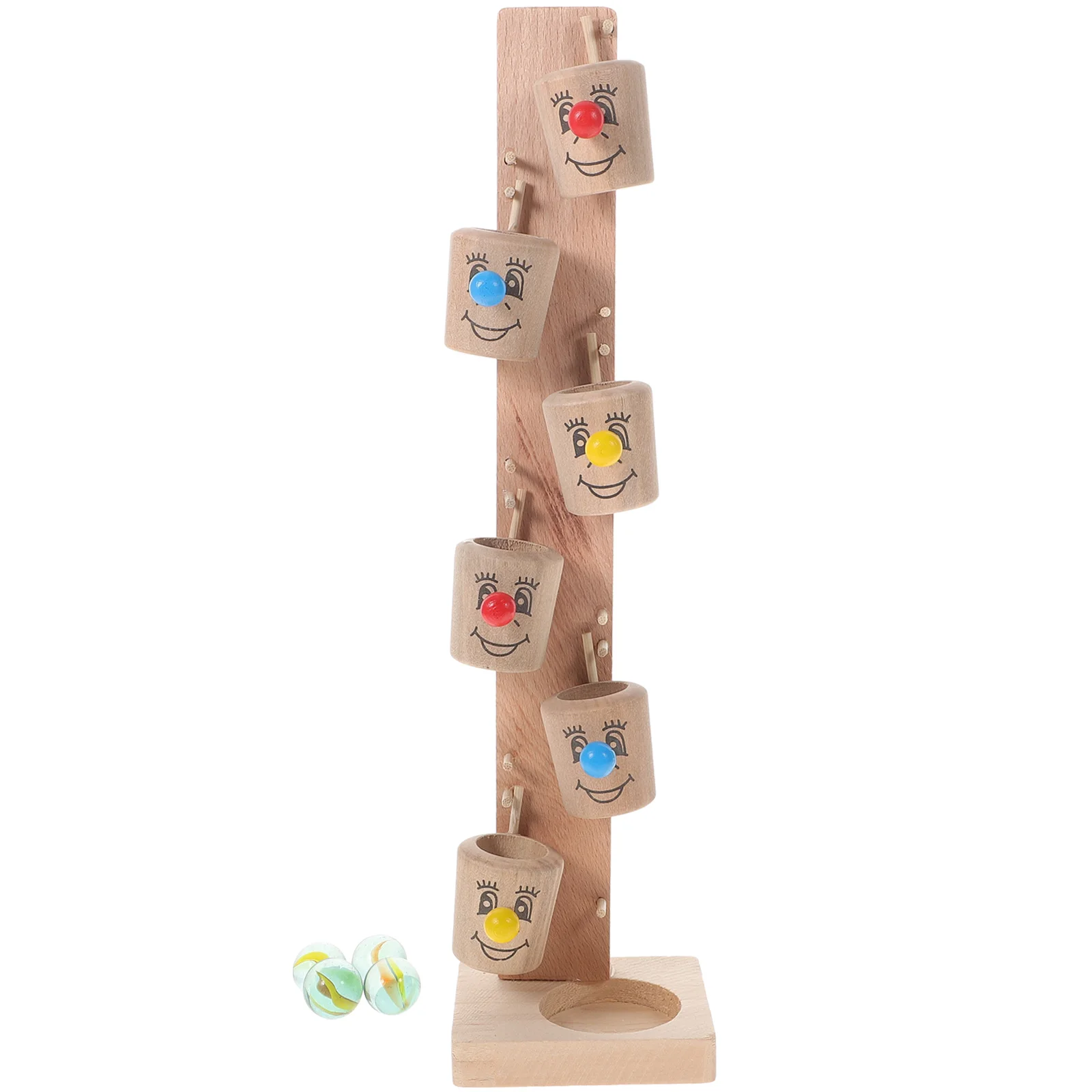 

Pinball Table Kids Toys Wooden Game Glass Intelligence Training Block Child