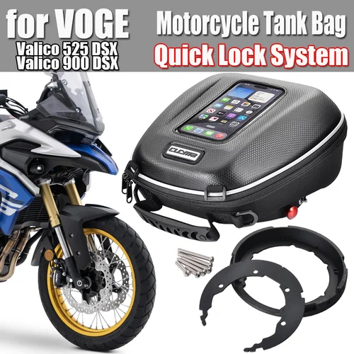 Motorcycle Tank Bag Flange for Voge Valico 525 DSX  / 900 DSX 525DSX 900DSX Luggage Quick Lock Bags Ring Backpack Waterproof