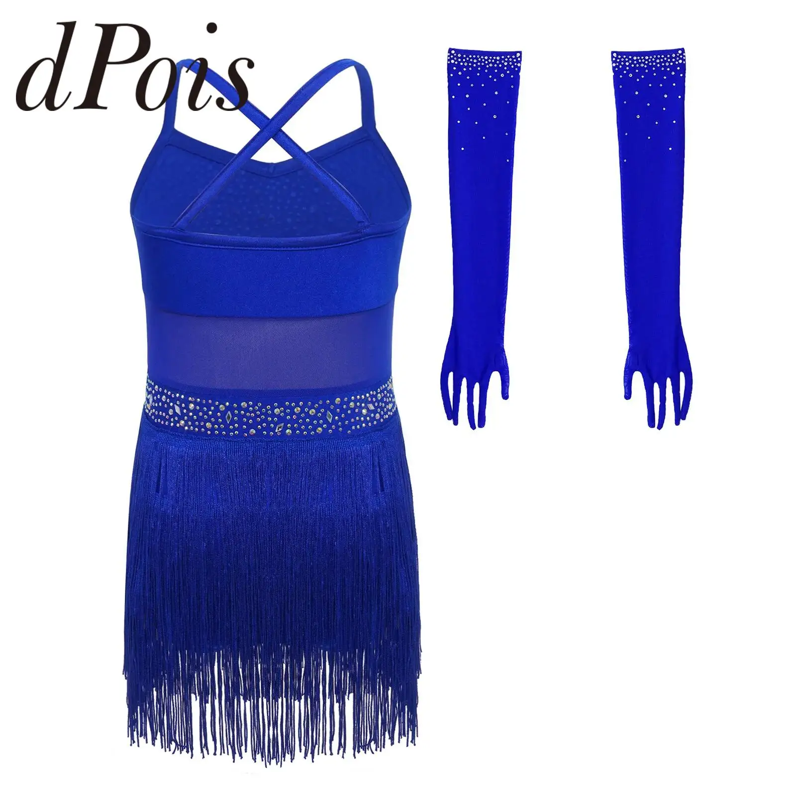 

Music Festivel Girls Latin Ballet Dance Outfit Dancer Clothes Children's Tassel Skirts Rave Party Jazz Dance Costume Dancewear