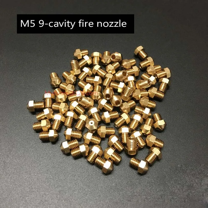 9pcs Natural Gas 9-Cavity Stove Nozzle Gas Fire Head Conversion Copper Nozzle