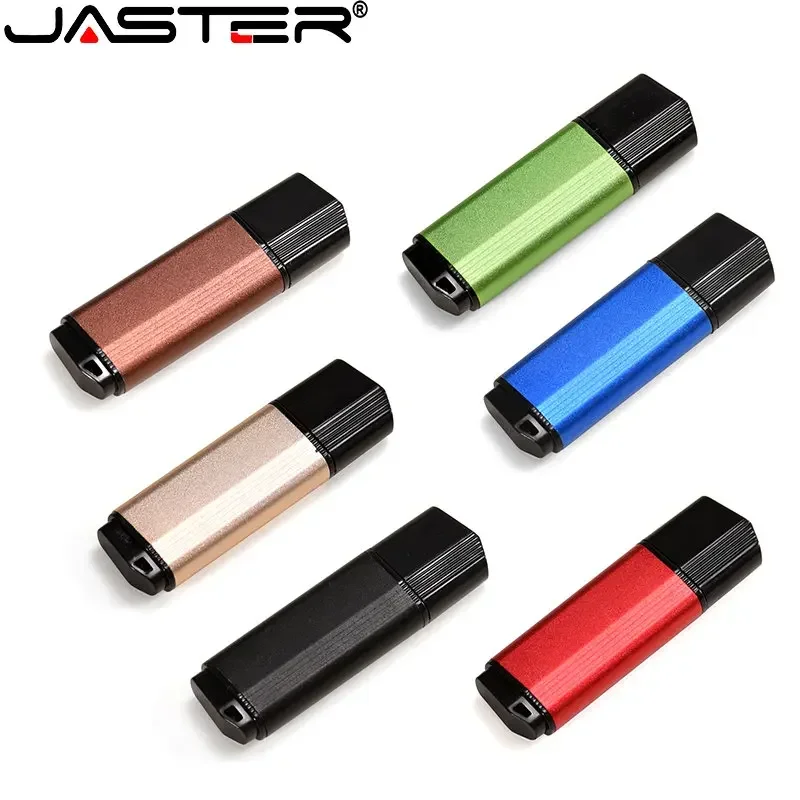 JASTER Black USB Flash Drives 64GB High-speed Memory Stick 32GB Golden Pen Drive 16GB Free Key Chain Pendrive 8GB Creative Gifts