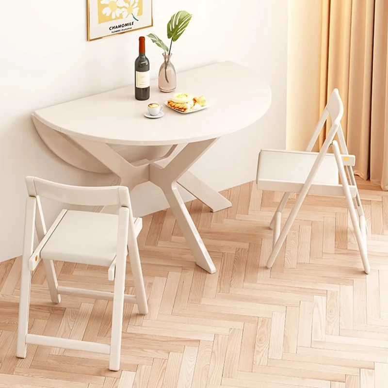 Rustic Round Dining Tables Unique Multifunctional Design Modern Dining Tables Space Saving Foldable Столы Обеденные Furnitures