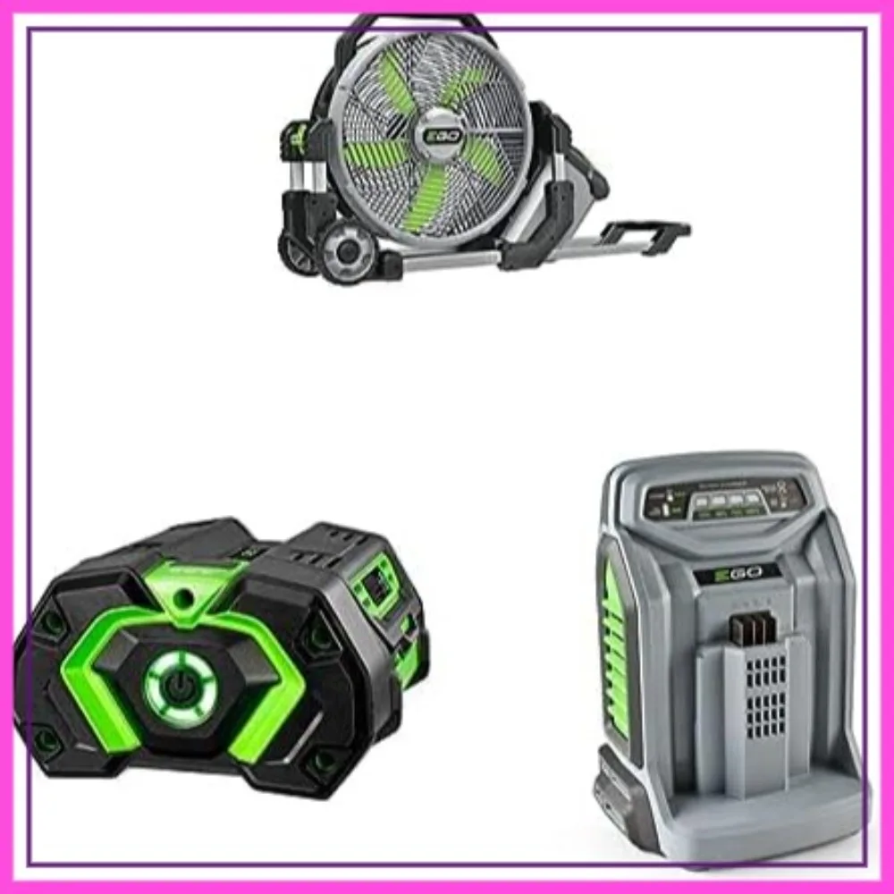 

18-Inch 5-Speed Portable Misting Fan with 56V 5.0Ah Battery & Rapid Charger, 20MPH, Upgraded Fuel Gauge