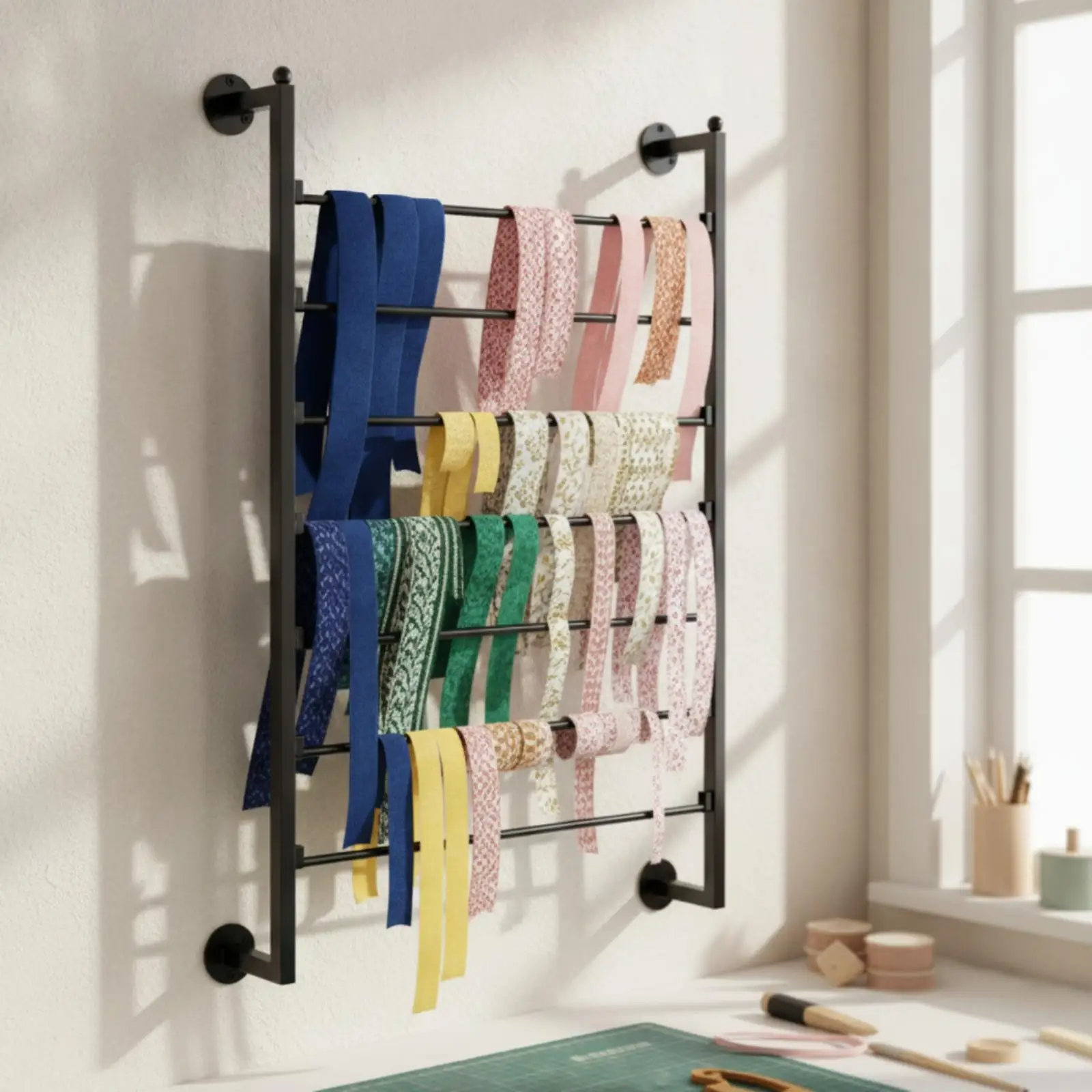 Vertical Wall Rack Black Space Aluminum 90cm Hanging Towel Stand for Bathroom Door Closet Laundry Organizer Shelf
