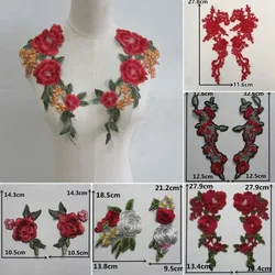 Wholesale sales of 1-10 pieces of red polyester colored embroidery DIY sewn clothing accessories lace clothing lace edges