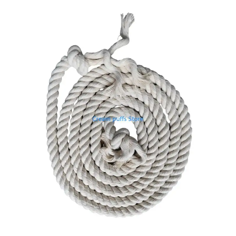 50LE Thick Rope Braided Belt Adjustable Waistband Retro Waist Sash Girdle for Heans Pants Cotton Linen Accessory