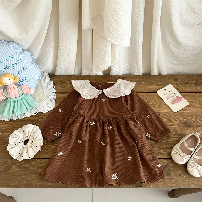 New Spring Autumn Fashion Baby Clothes Children Long Sleeved Dress Kids Girls Clothing Toddler Casual Costume Infant Sportswear