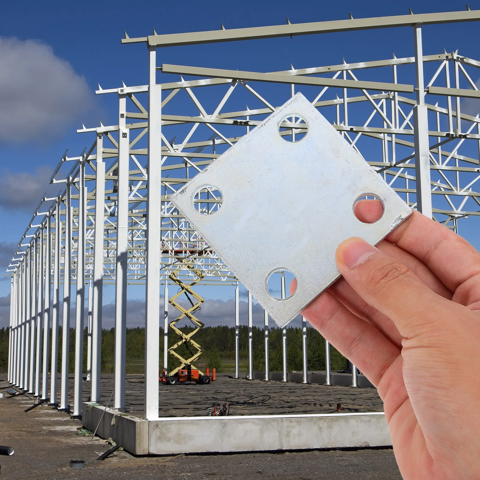 

Iron Frame Fasteners Structure Support Steel Plate Base Plates Flat Mending Metal with Holes