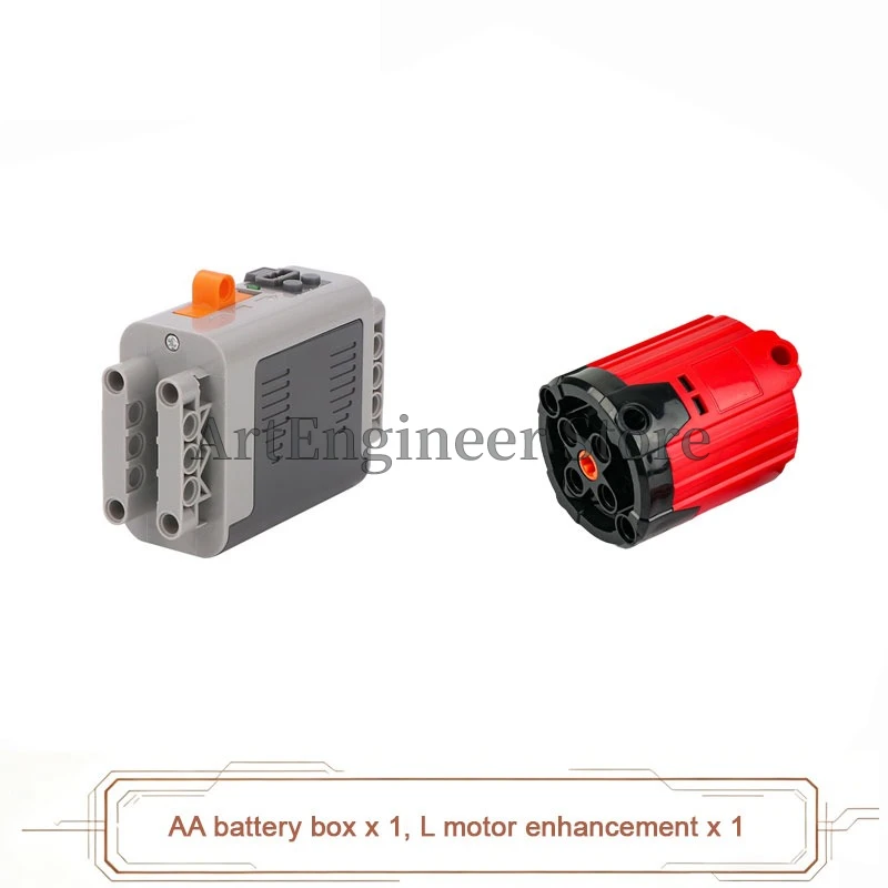 Verbessertes M/L/XL/Servo-Motor-Power-Functions-Set mit hohem Drehmoment, technische Bausteine, kompatibel mit Spielzeug der großen Marken