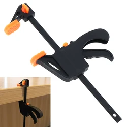 4 Inch F Clip with Quick Ratchet Release Speed Squeeze Clamps Clip Kit Spreader Gadget Tool for DIY Hand Woodworking Work Bar