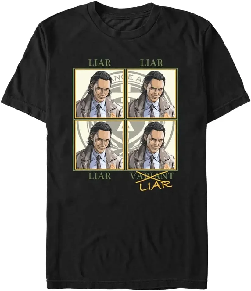 تي شيرت Marvel Big & Tall Loki Liar or Variant للرجال بأكمام قصيرة