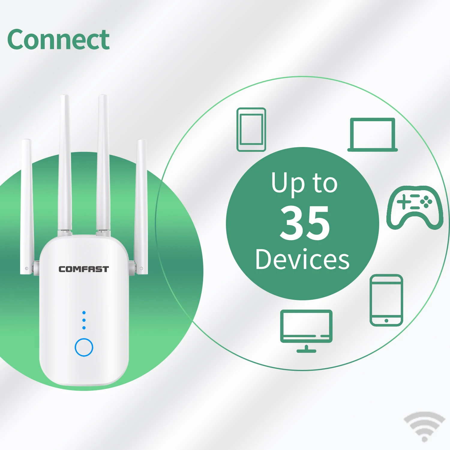 Extensor wi-fi 6 1800mbps/wifi 5 1200mbps extensor banda dupla 2.4g e 5.8g repetidor sem fio wifi range booster ap/roteador 4 antenas