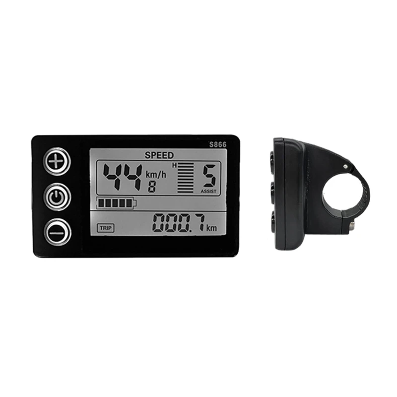 Electric Modification Display Waterproof LCD Display S866 Controller Panel for E-bike Scooter Dashboard Display