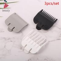 3pcs/Set Universal Hair Clipper Limit Comb Guide Attachment Barber Replacement Size 1.5mm/3mm/4.5mm Black White Gray