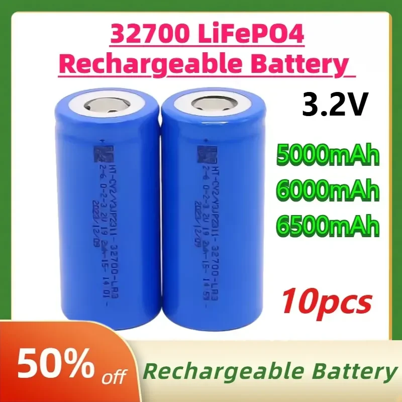 

3.2V 5000mAh 6000mAh 6500mAh 32700 LiFePO4 Rechargeable Battery for High-power Flashlights Electric Toy Consumer Electronic