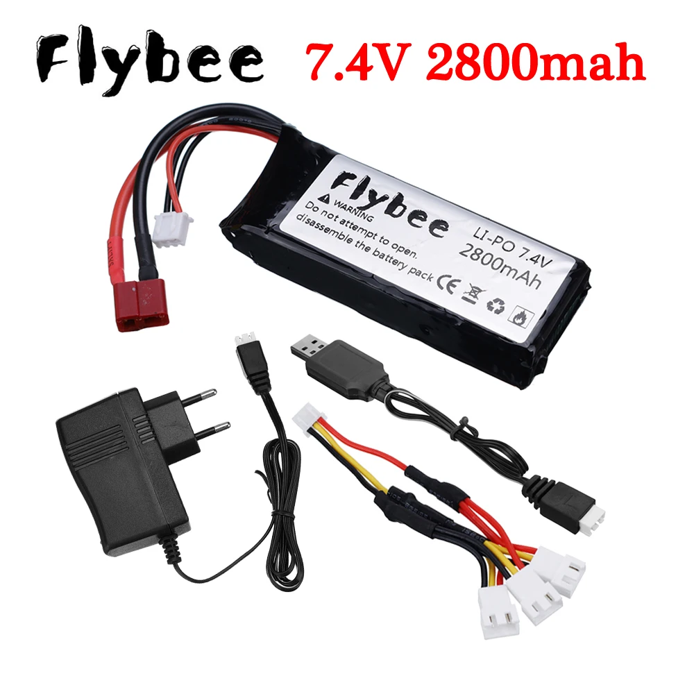 

Upgrade 2S 7.4V 2800mAh Lipo battery For Wltoys 144001 RC Racing Car Battery for Wltoys 124017 124018 104001 12428 RC Car Parts