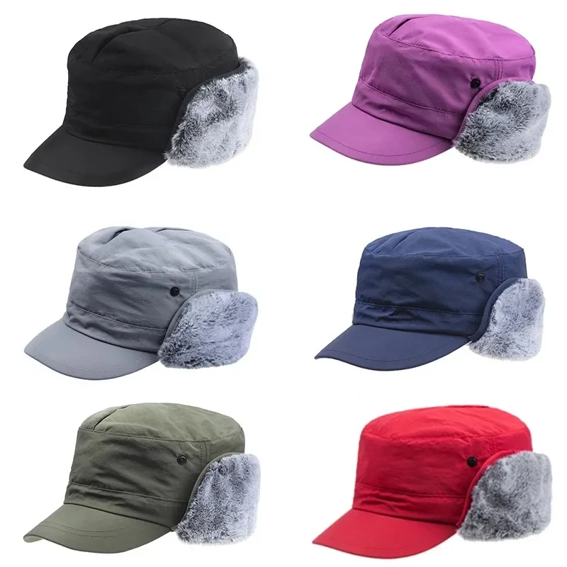 Invierno impermeable mantener caliente gorra de cadete cazador aviador piloto camionero sombrero orejeras caza Elmer Hunter