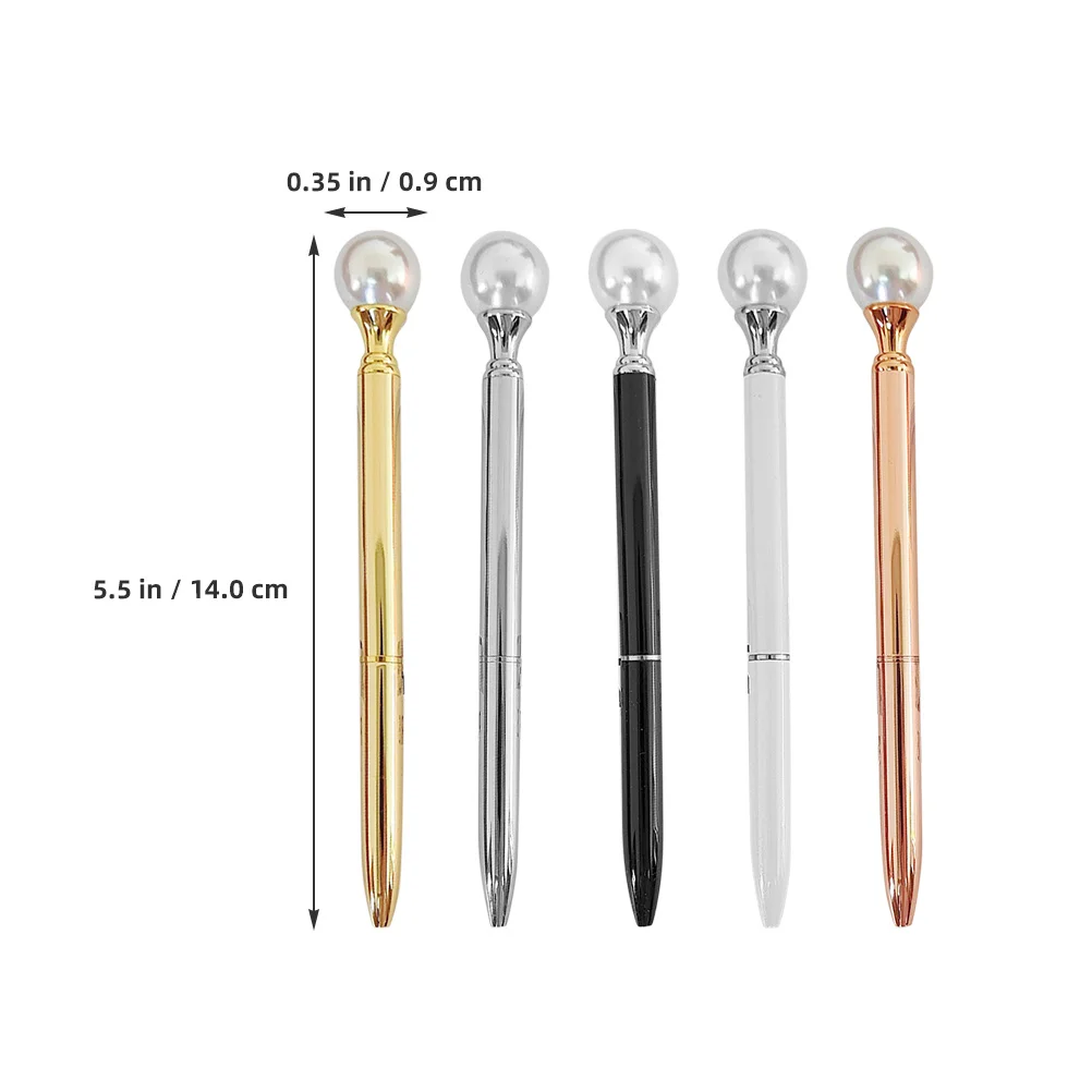 5 قطعة أقلام حبر جاف معدنية أنيقة تصميم فاخر لطخة متعددة الاستخدامات استخدام المهام اليومية الطلاب المهنيين #3