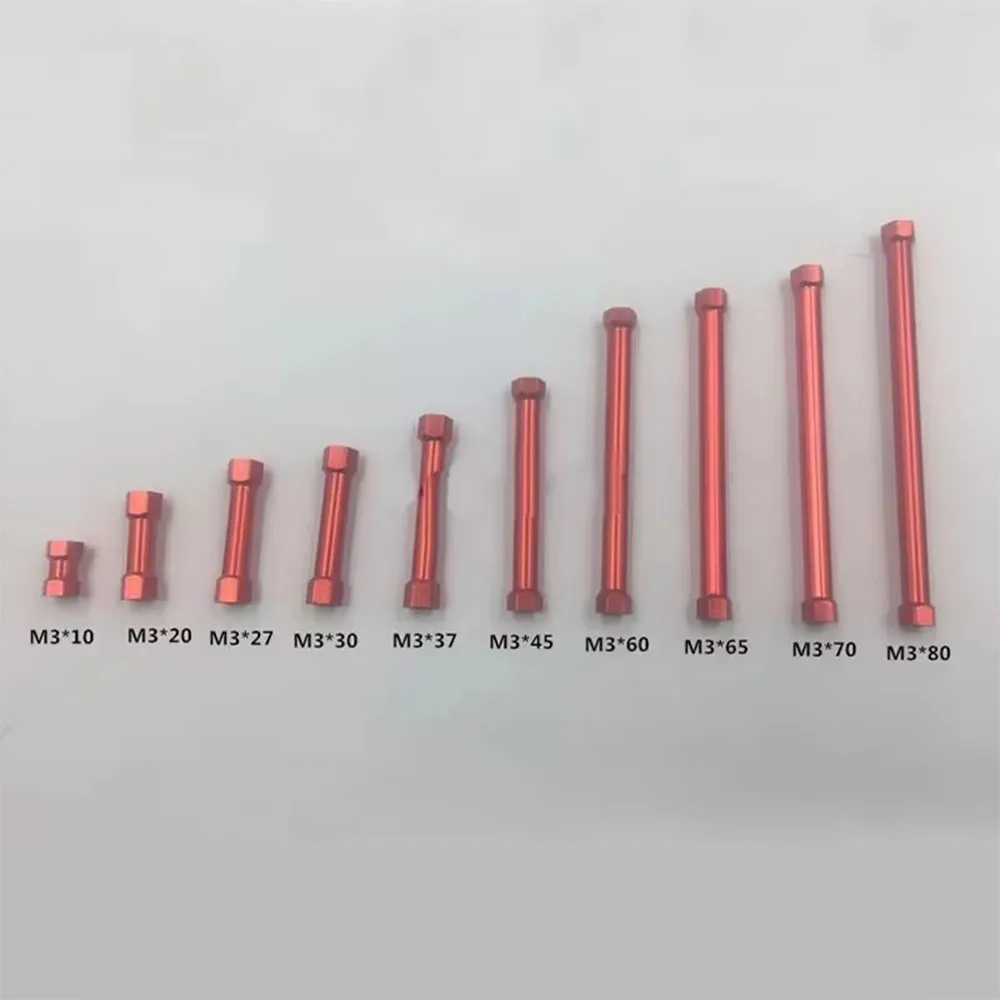 20PCS M3 Aluminum Hexagon Column 9mm-70mm Length Round Standoff Spacer Stud Fastener for RC Quadcopter Frame