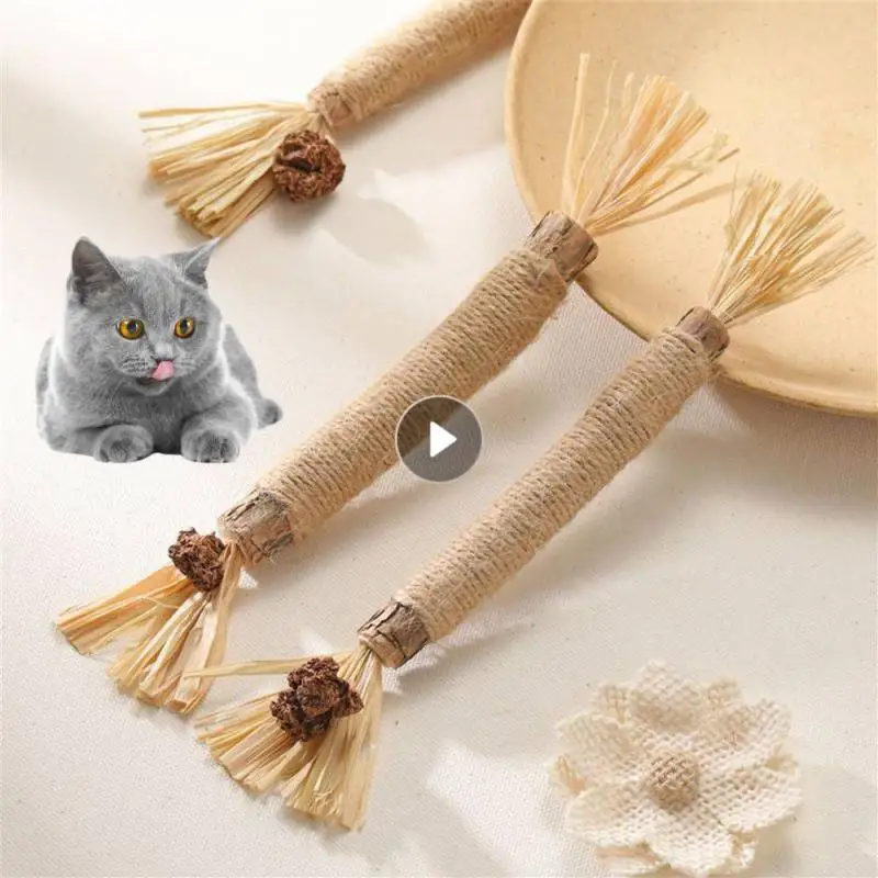 1/3PCS Cat Toys Silvervine Chew Stick Kitten Treat Catnip Toy Kitty Natural Stuff With Catnip For Cleaning Teeth Katzen Supplies