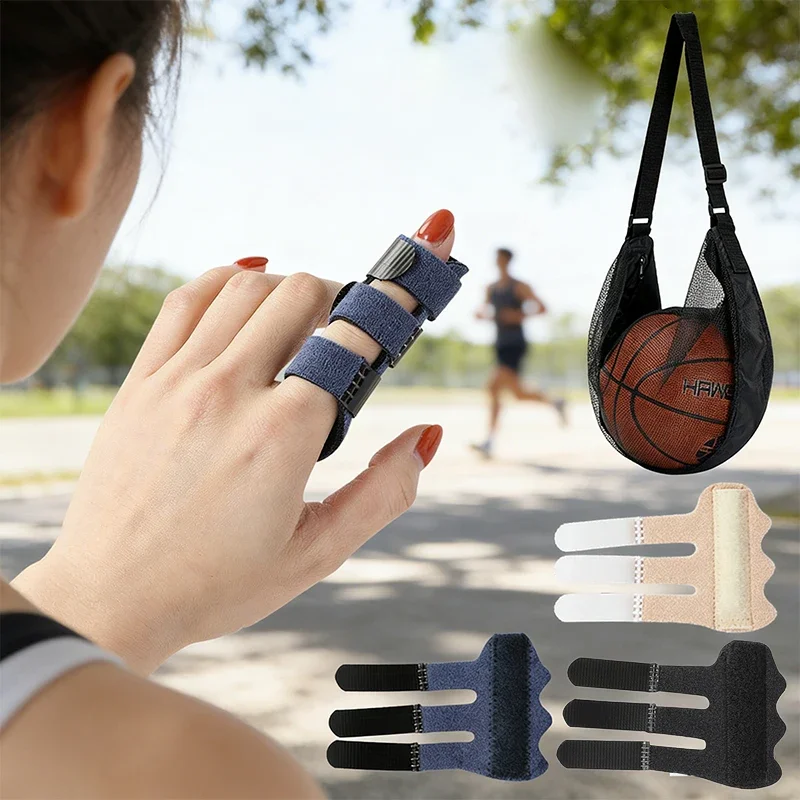 1 مجموعة كرة السلة إصبع تثبيت حزام التهاب المفاصل تصحيح الاصبع والكتف المحمولة الكرة صافي حقيبة الكرة لوازم التدريب