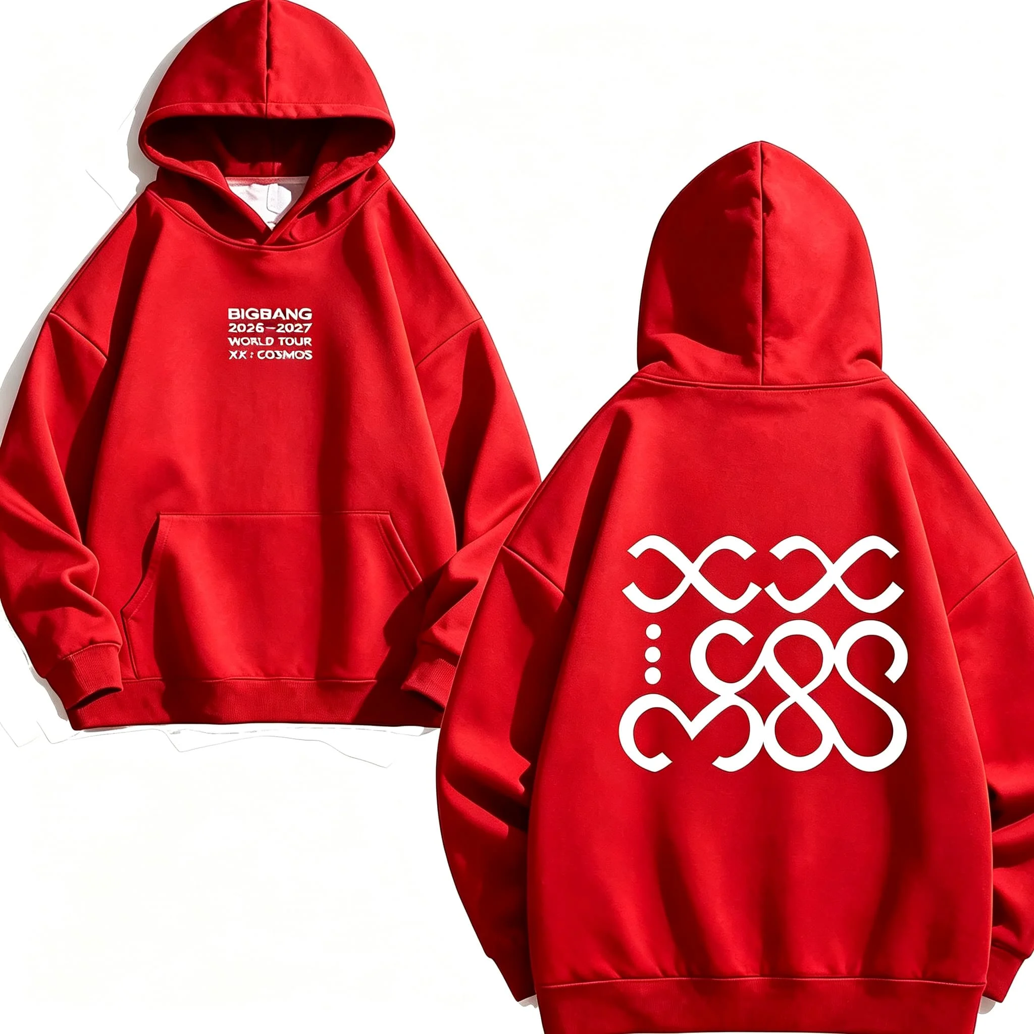 Bigbang 20. Jubiläumskonzert Unisex-Hoodie XX COSMOS 2026-2027 Welttournee Vorder- und Rückseitengrafikdruck Kpop VIP-Fans Sweatshirt – Detail 11