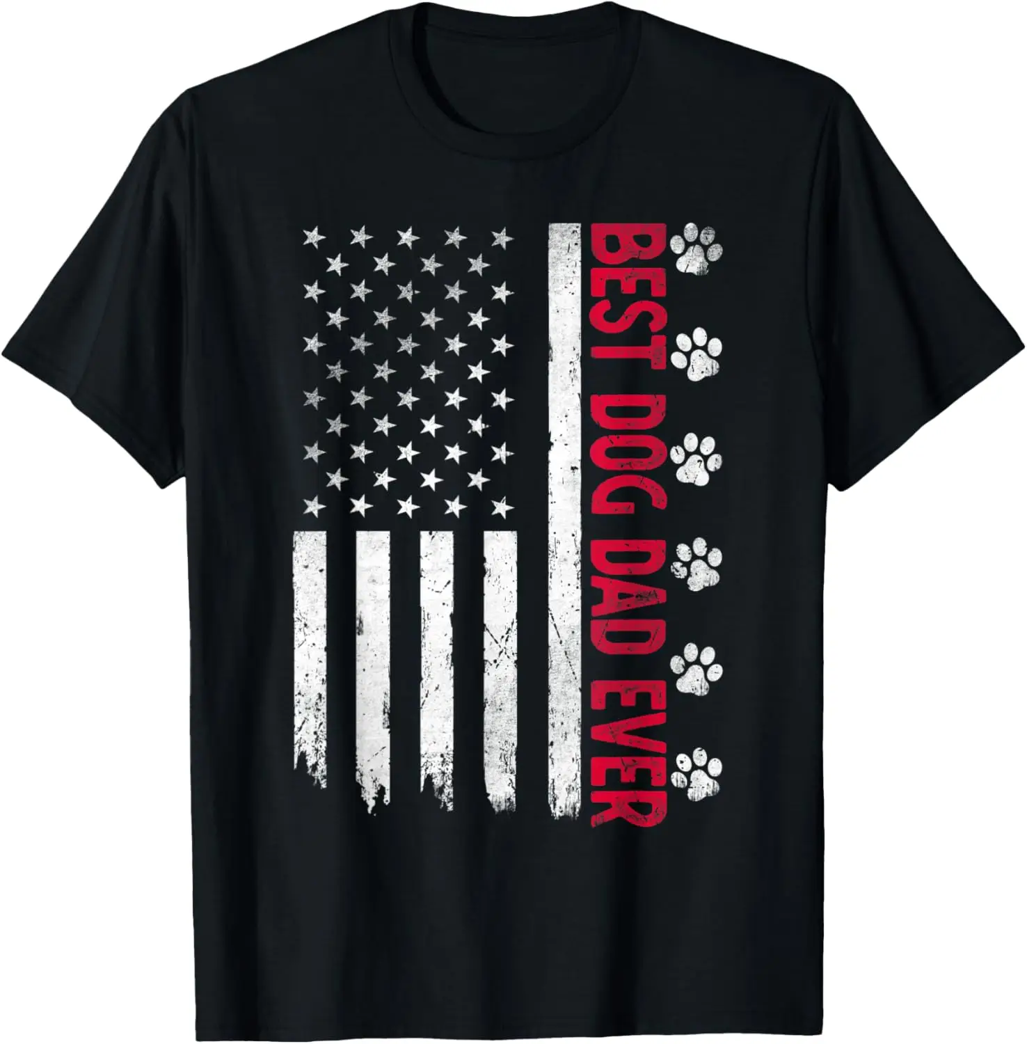 

Новая футболка — футболка Best Dog Dad Ever с американским флагом США на День отца, футболка для любителей собак