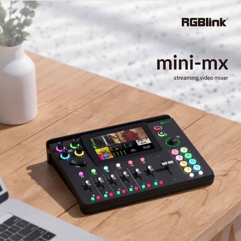 

RGBlink Mini-Mx Video Switcher Multi-Channel 4K HDMI-compatible Input Output Video Switcher For Live Streaming Broadcast Concert