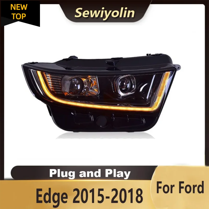 

Аксессуары для фар в сборе, дневные ходовые огни для Ford Edge 2015-2018, автомобильная лампа, сигнал DRL, подключи и работай в дневное время